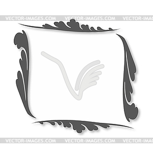 Frame of patterns with shadow - vector clip art