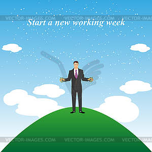 Beginning of work week - royalty-free vector image