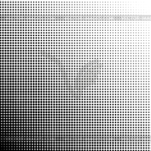 Halftone dots gradient point at 45 degrees - vector clip art