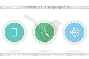 Infographics elements on theme of technology - vector clipart