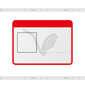 Badge your photo and text red - vector clip art