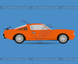 Car Flat style on blue background - vector image