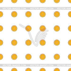 Pattern with slices of orange - vector clipart