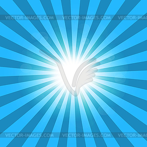 Ray blue background sun - vector EPS clipart