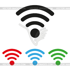 Wi-Fi набор иконок - векторизованное изображение клипарта