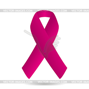 Ribbon to day breast cancer - vector image