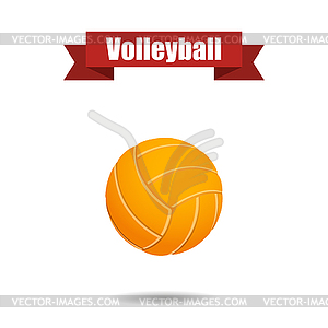 Volleyball ball with shadow - vector clipart