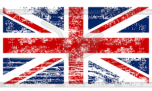 Flag of Great Britain vintage - stock vector clipart