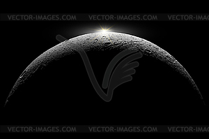 Moon reflects sun`s.Elements of this furnished by - vector clipart