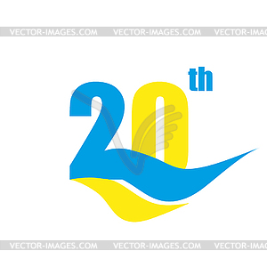 Template logo 20th anniversary icon - vector clipart