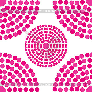 Seamless pattern background with circles pink color - vector clipart