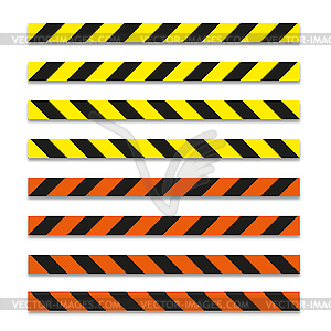 Different tape danger with shadow - vector clip art