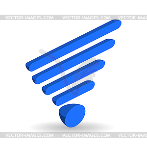 Wifi Wireless Network,Symbol with shadow - vector image