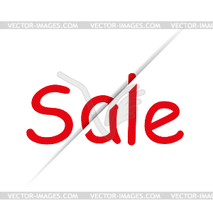 Text Sale unusual background white beautiful and - vector image