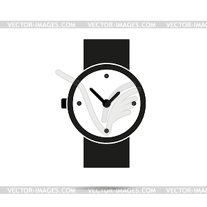 Watch icon with shadow - vector image