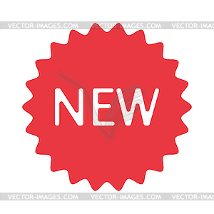 Label new flat style - color vector clipart