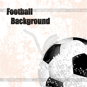 Football ,soccer, background retro with ball - vector image