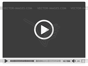 Design stylish video player - white & black vector clipart