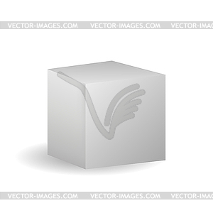 Cube with shadow - vector image