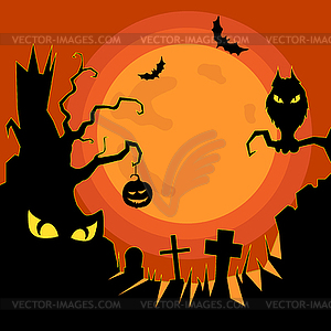 Background For Halloween stylishly executed colorful - stock vector clipart