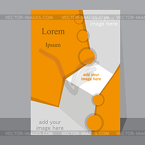 Brochure cover with shadow on wall place for title - vector clip art