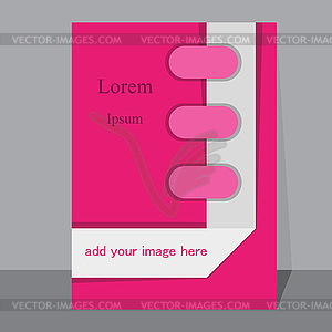 Brochure cover with shadow on wall place for title - royalty-free vector image