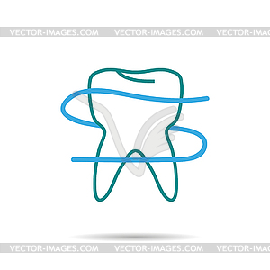 Icon of healthy tooth - vector image