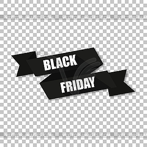 Tape inscription Black Friday with shadow - vector image