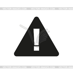 Warning sign flat style - vector image