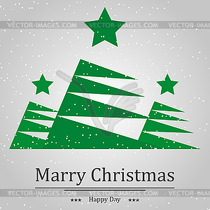 Christmas background fir and words holiday - vector image