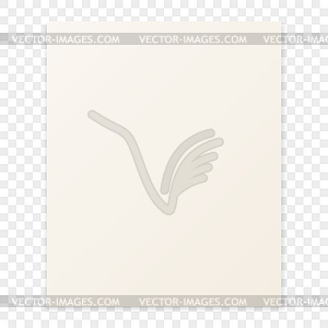 Sheet of paper with shadow on checkerboard - vector image