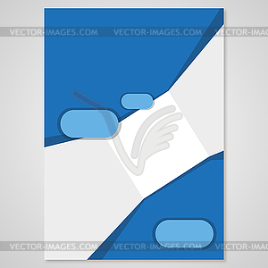 Brochure blank template with shadow on gray - vector clipart