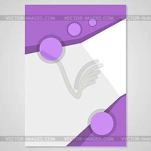 Brochure blank template with shadow on gray - vector image