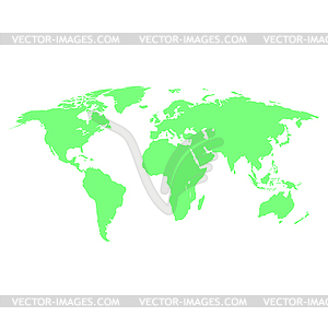 World map green - vector clipart