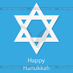 Stars on blue background Hanukkah Day - vector clipart