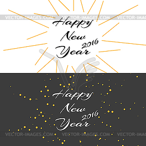 Happy New Year Holiday style design - royalty-free vector clipart