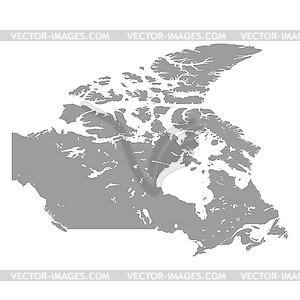 Canada map grey - vector image