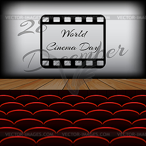 On day of December 28 movies - vector clip art