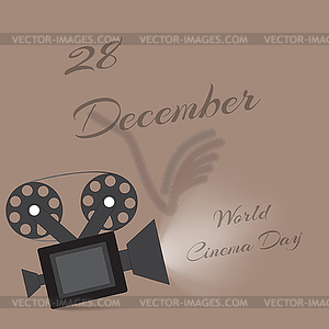 On day of December 28 movies - vector clipart