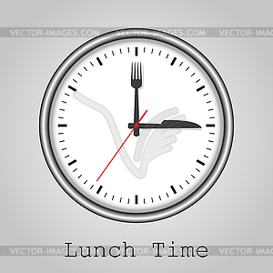 For lunch instead of arrows fork and knife - vector image