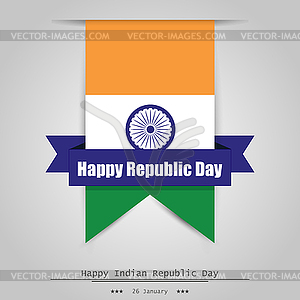 Happy Indian Republic Day stylish design - vector clip art