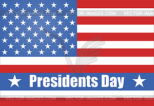 Flag of America President`s Day stylish - vector clip art