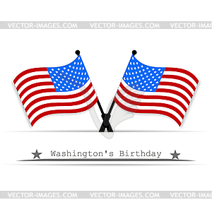 On day of president white background - vector image