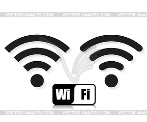 Set of different icons Wi fi - vector image