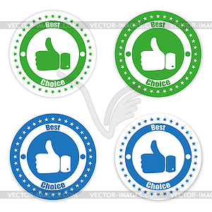 Set different labels Best choice - vector image