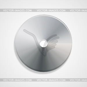 Disc gray in color with shadow volumetric - vector clip art