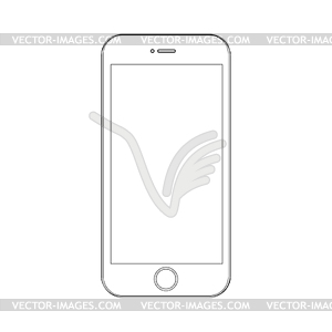 Phone with lines - vector clipart