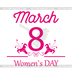 Eighth of March for women`s day - vector image