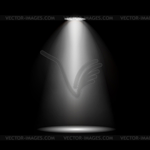 Lantern illuminates on black background stylish - vector clipart