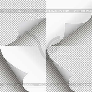 Страницы сворачивание набор стильный дизайн - клипарт в векторе / векторное изображение